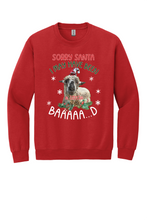 Load image into Gallery viewer, Sorry Santa crewneck sweatshirt