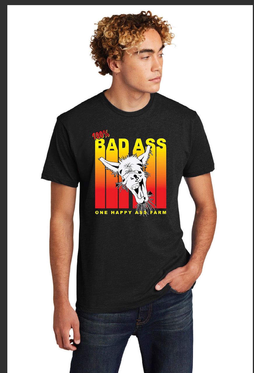100% BADASS  short sleeve t-shirt (50/50 Gildan)