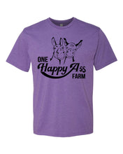 Load image into Gallery viewer, One Happy Ass Farm Outline Logo on premium cotton t-shirt
