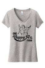 Load image into Gallery viewer, One Happy Ass Farm Outline Logo v-neck
